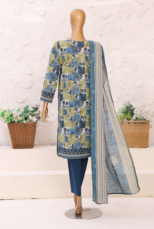 Premium Khaddar by HZ Textiles Printed Khaddar Suit Unstitched 3 Piece - PKP-3013 - Winter Collection