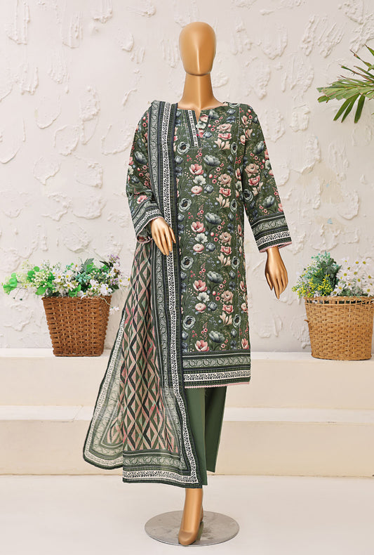 Premium Khaddar by HZ Textiles Printed Khaddar Suit Unstitched 3 Piece - PKP-3014 - Winter Collection