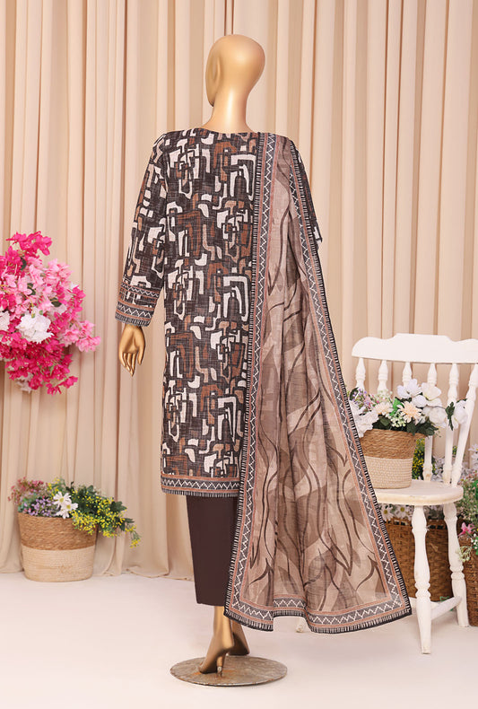 Premium Khaddar by HZ Textiles Printed Khaddar Suit Unstitched 3 Piece - PKP-3018 - Winter Collection