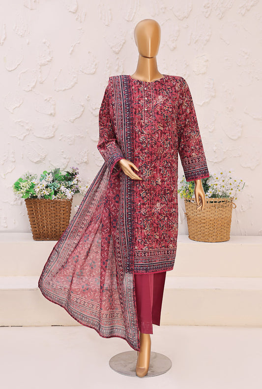 Premium Khaddar by HZ Textiles Printed Khaddar Suit Unstitched 3 Piece - PKP-3020 - Winter Collection
