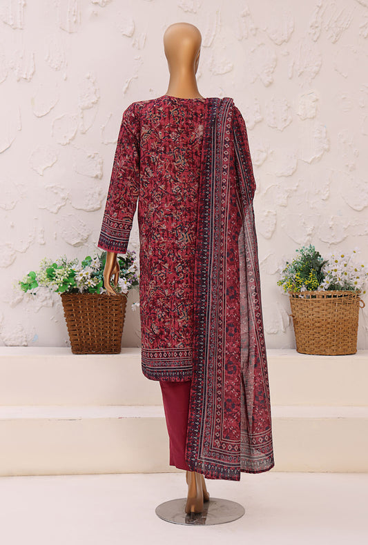 Premium Khaddar by HZ Textiles Printed Khaddar Suit Unstitched 3 Piece - PKP-3020 - Winter Collection