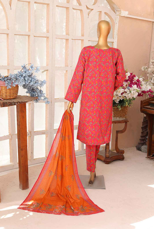 3 Piece Unstitched Embroidered Suit