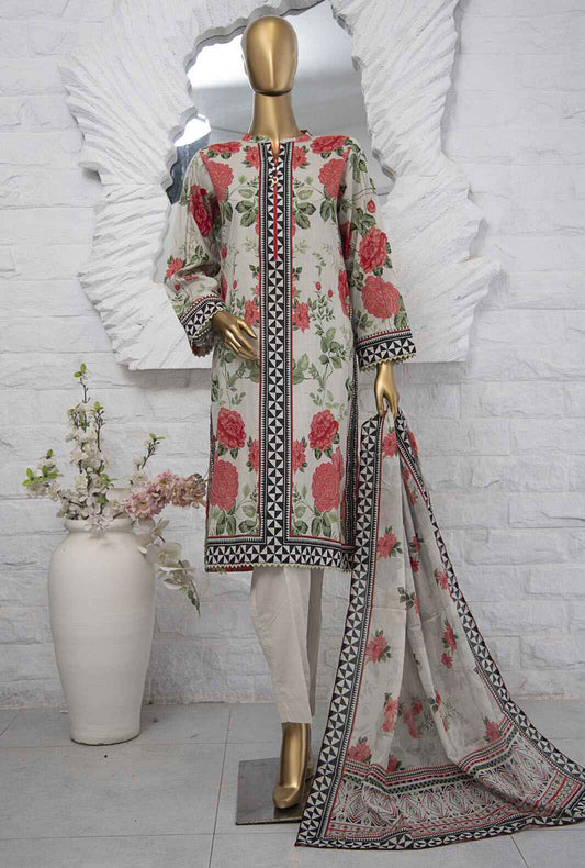 Platinum by HZ Textiles Digital Printed Lawn Suit Unstitched 3 Piece PPC-202 Vol-02 - Summer Collection