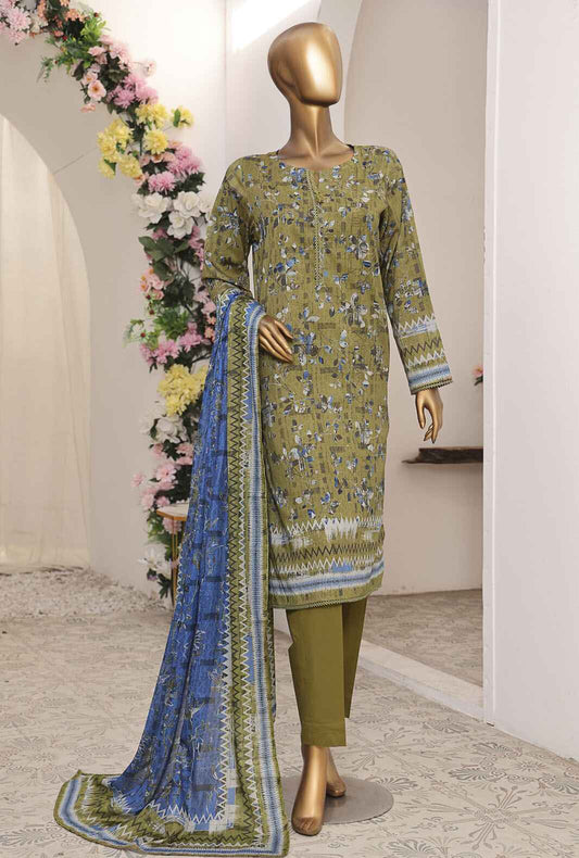 Platinum by HZ Textiles Digital Printed Lawn Suit Unstitched 3 Piece PPC-206 Vol-02 - Summer Collection