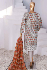3 Piece Stitched - Printed Lawn Stitched Suit - PSL-416