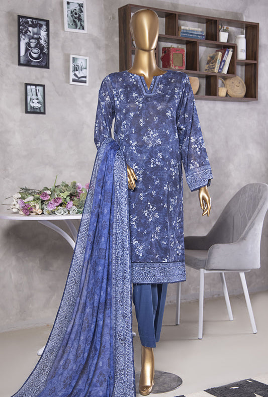 Platinum by HZ Textiles Digital Printed Lawn Suit Unstitched 3 Piece PPC-405 Vol-02 - Summer Collection