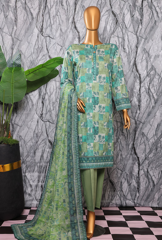 Platinum by HZ Textiles Digital Printed Lawn Suit Unstitched 3 Piece PPC-604 - Summer Collection