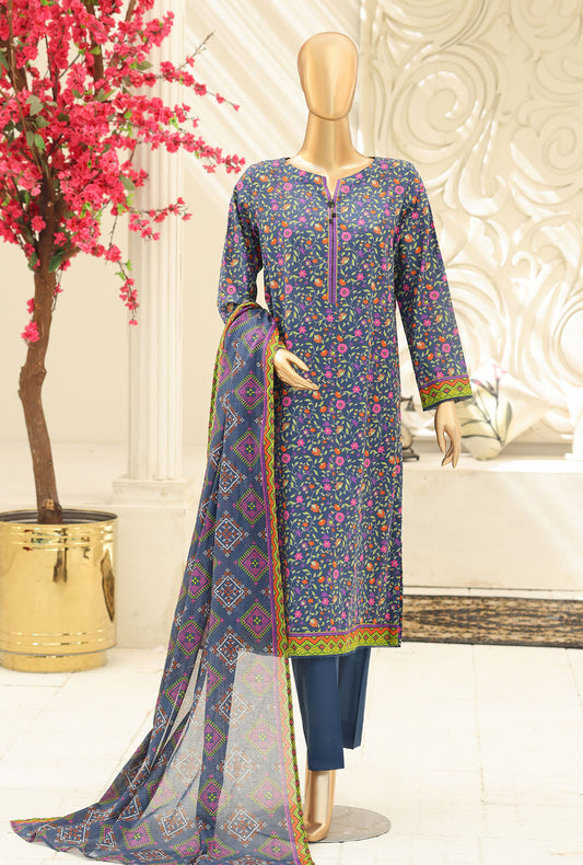 Summer Shades by HZ Textiles Digital Printed Lawn Suit Unstitched 3 Piece SPC - 1319