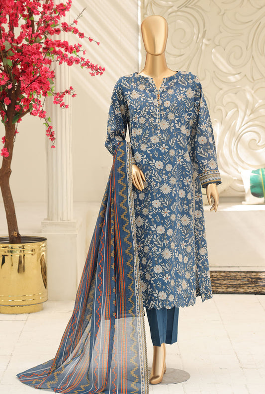 Summer Shades by HZ Textiles Digital Printed Lawn Suit Unstitched 3 Piece SPC - 1320