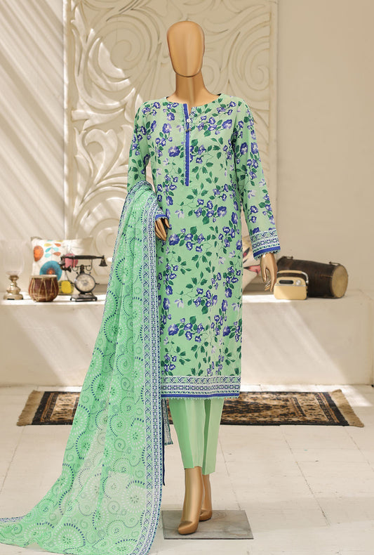 Summer Shades by HZ Textiles Digital Printed Lawn Suit Unstitched 3 Piece SPC - 1323