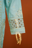 Muse by HZ Textiles Printed Suit Cotton Stitched 3 Piece SSE-103 Aqua Vol-01