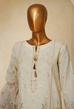 Muse by HZ Textiles Printed Suit Cotton Stitched 3 Piece SSE-203 Ivory Vol-03