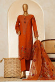 Muse by HZ Textiles Printed Suit Cotton Stitched 3 Piece SSE-204 Rust Vol-03