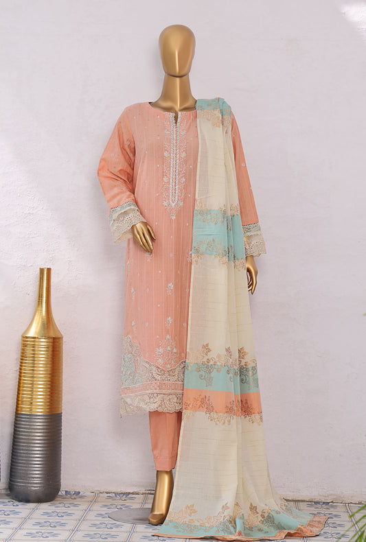 Turkish Jacquard by HZ Textiles Embroidered Jacquard Suit Unstitched 3 Piece TJE- 102