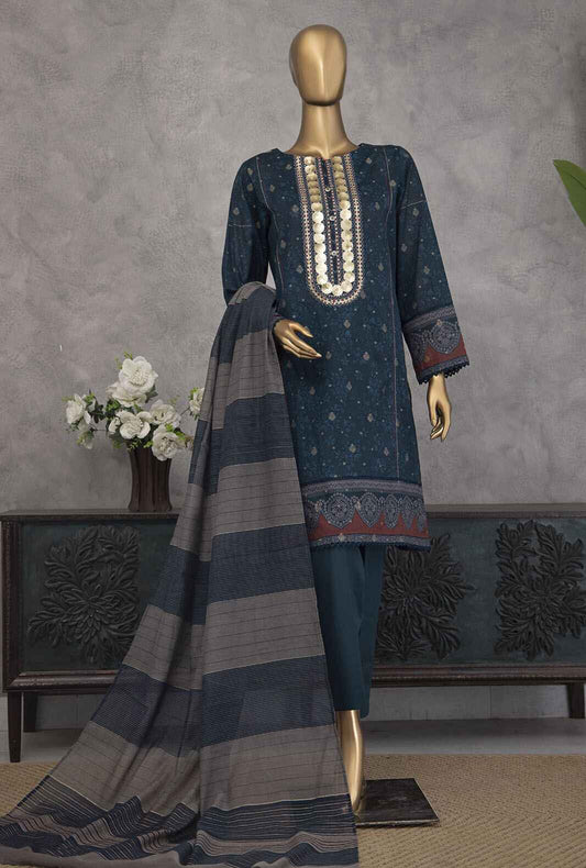 Turkish Jacquard by HZ Textiles Embroidered Jacquard Suit Unstitched 3 Piece TJE-1208- Summer Collection