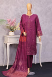 Turkish Embroidered Jacquard Unstitched Suit by HZ Textiles TJE- 7114 - Vol 01