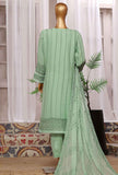 3 Piece Stitched Fasaane HZK-185 Dull Green Vol-06
