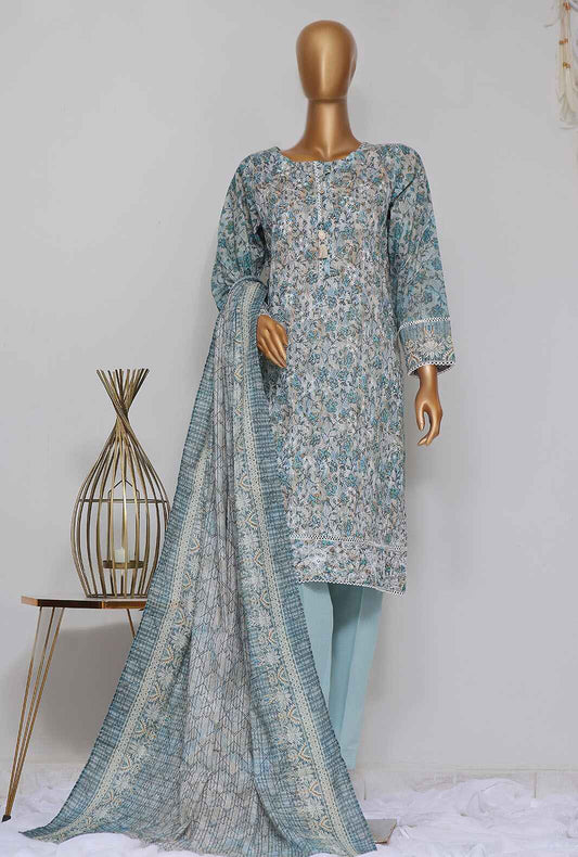 3 Piece Stitched - Dhagakari Digital Printed lawn Suit -PEL-707