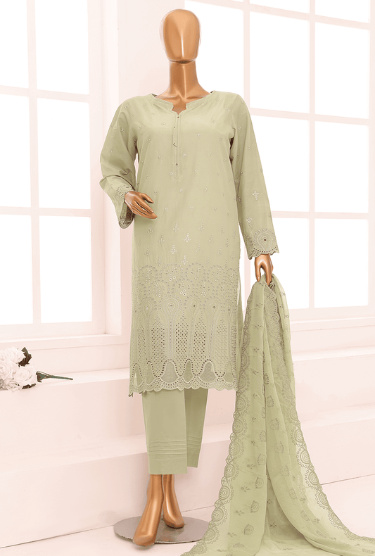 3 Piece Unstitched - Dynasty Chikankari Embroidered Suit - DCE-06