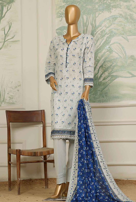 3 Piece Stitched -Rimjhim Embroidered Lawn Suit PDL-709