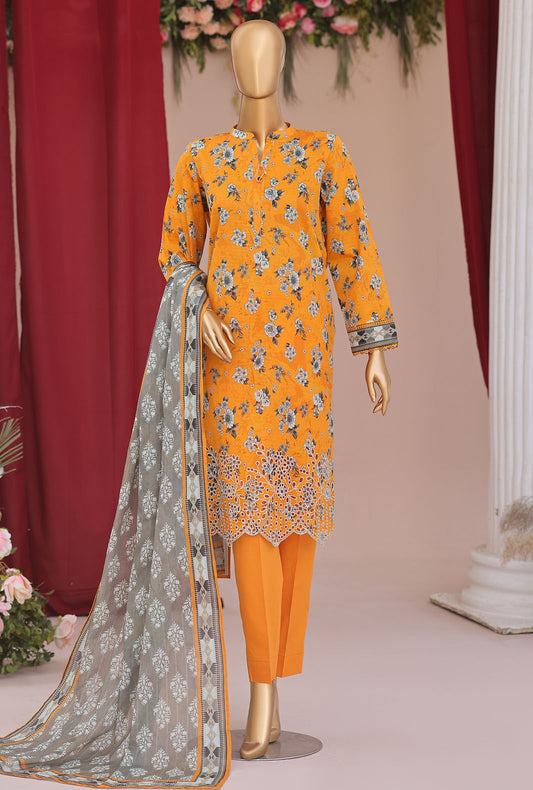 Vital by HZ Textiles Embroidered Lawn Suit Unstitched 3 Piece VEC - 07