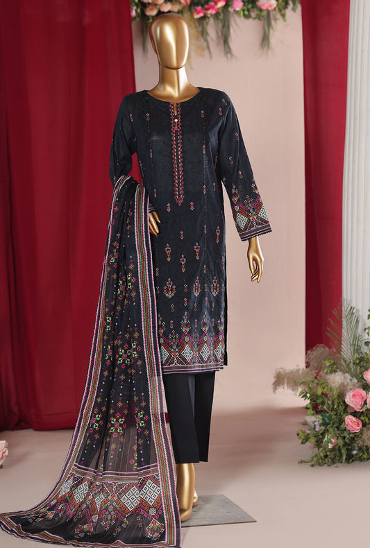 Vital by HZ Textiles Embroidered Lawn Suit Unstitched 3 Piece VEC - 09