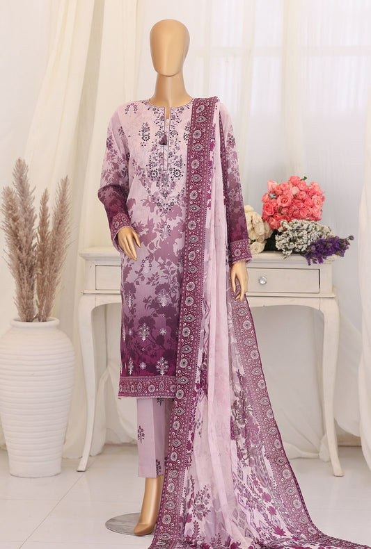 Virsa by HZ Textiles Embroidered Lawn Suit Unstitched 3 Piece VEC - 1165