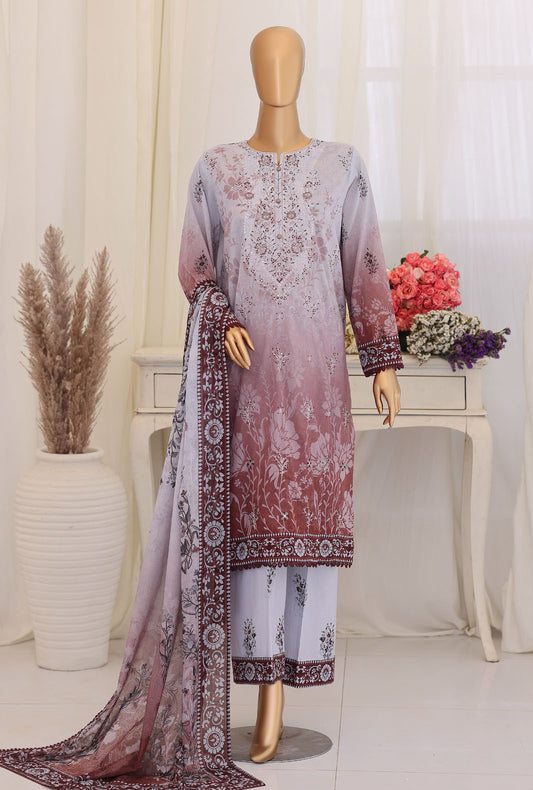 Virsa by HZ Textiles Embroidered Lawn Suit Unstitched 3 Piece VEC - 1167