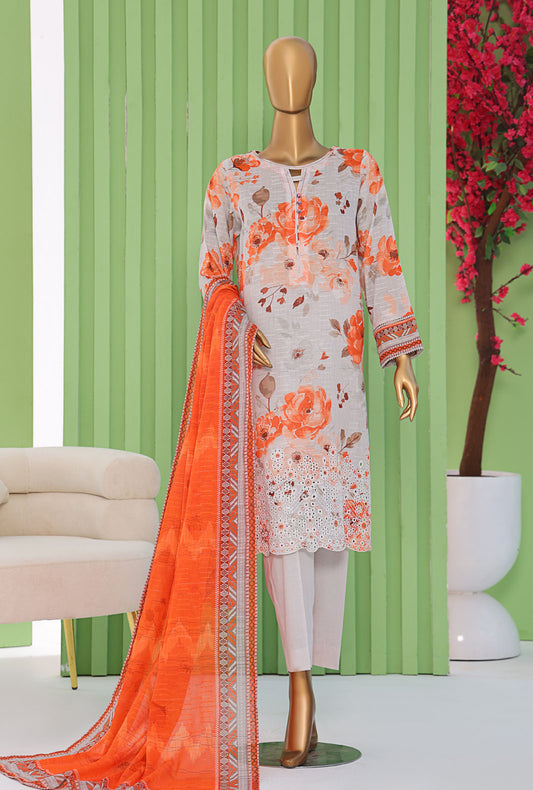 Vital by HZ Textiles Embroidered Doriya Suit Unstitched 3 Piece VEC - 1258