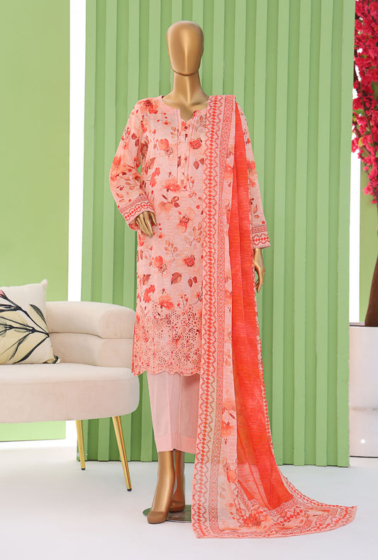 Vital by HZ Textiles Embroidered Doriya Suit Unstitched 3 Piece VEC - 1261