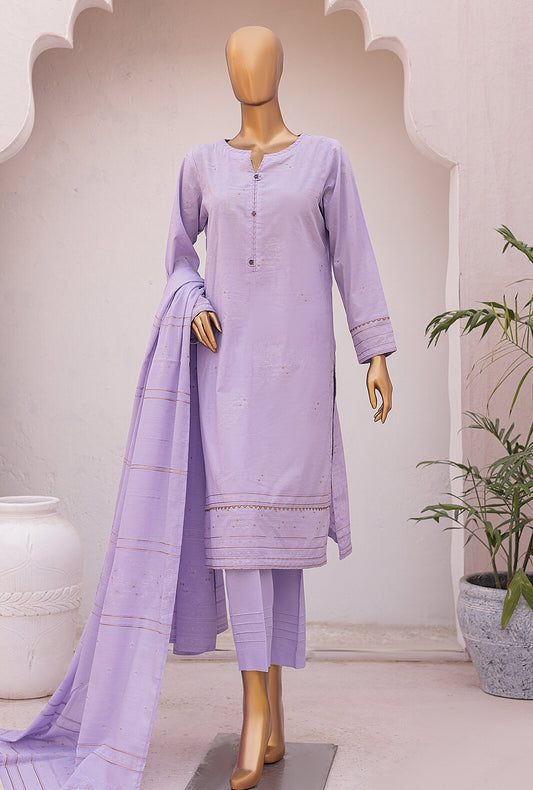 3 Piece Unstitched - Valencia Jacquard Printed Suit -VJ-03