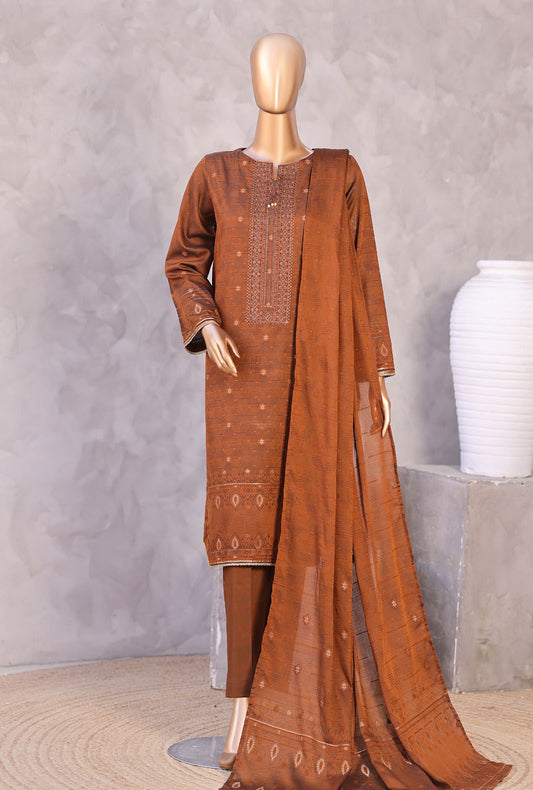 Valencia by HZ Textiles Embroidered Jacquard Suit Unstitched 3 Piece VJE-7105
