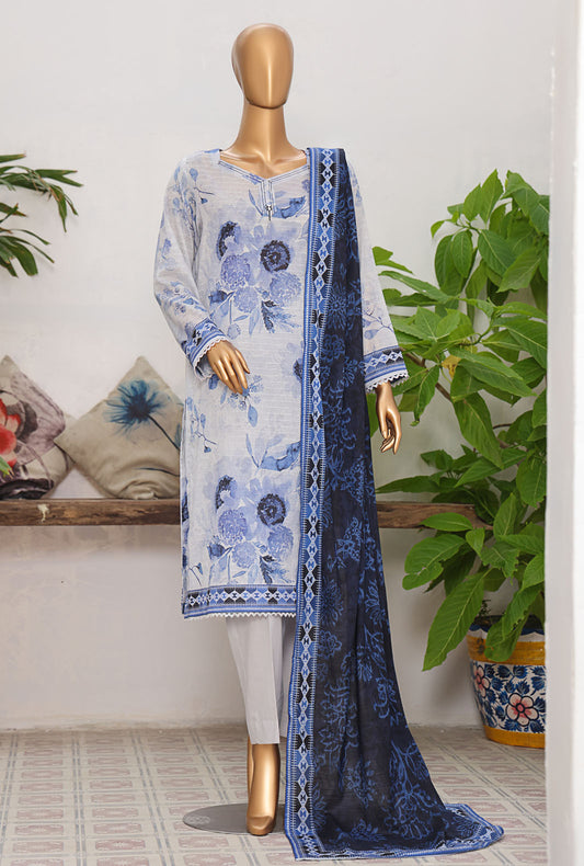 Vital Prints by HZ Textiles Digital Printed Lawn Suit Unstitched 3 Piece VP-04 - Summer Collection