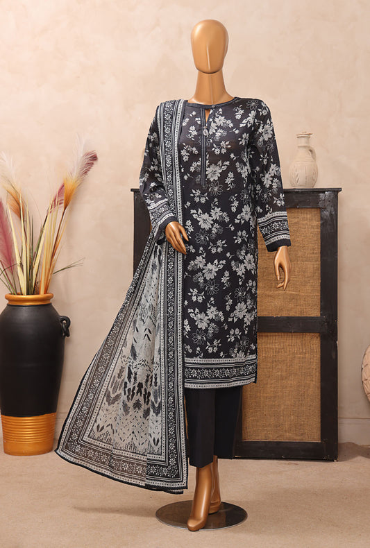 Vital Printed Slub Lawn Unstitched Suit by HZ Textiles VP - 06