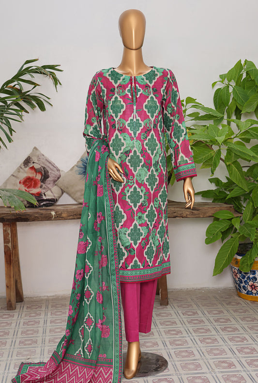 Vital Prints by HZ Textiles Digital Printed Lawn Suit Unstitched 3 Piece VP-09 - Summer Collection
