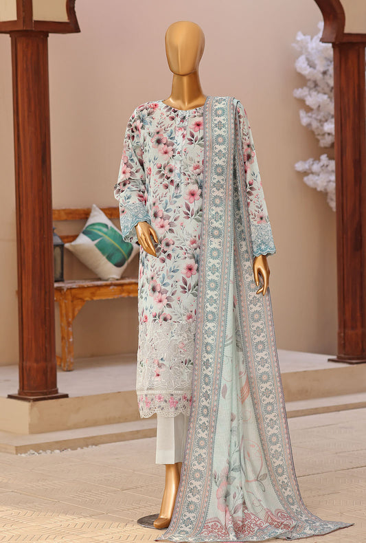 Zouq by Hz Textiles Embroidered Lawn Suit Unstitched 3 Piece ZEC-3159
