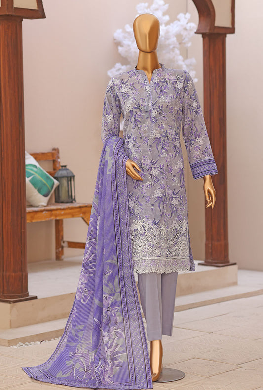 Zouq by Hz Textiles Embroidered Lawn Suit Unstitched 3 Piece ZEC-3170