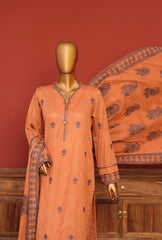 3 Piece Unstitched Karandi Embroidered Suit