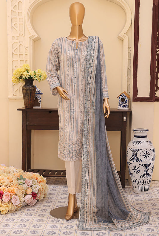 Mehak by HZ Textiles Embroidered Lawn Suit Unstitched 3 Piece MEC-502 - Summer Collection