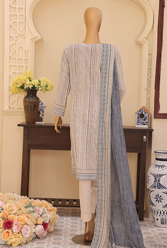 Mehak by HZ Textiles Embroidered Lawn Suit Unstitched 3 Piece MEC-502 - Summer Collection