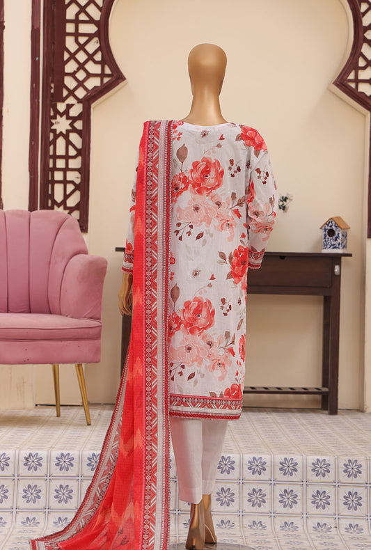 Mehak by HZ Textiles Embroidered Lawn Suit Unstitched 3 Piece MEC-503 - Summer Collection