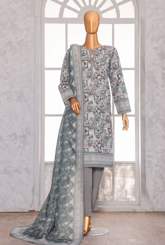 Printed Khaddar Suit Unstitched 3 Piece - PKC - 3073