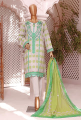 3 Piece Unstitched Printed Suit