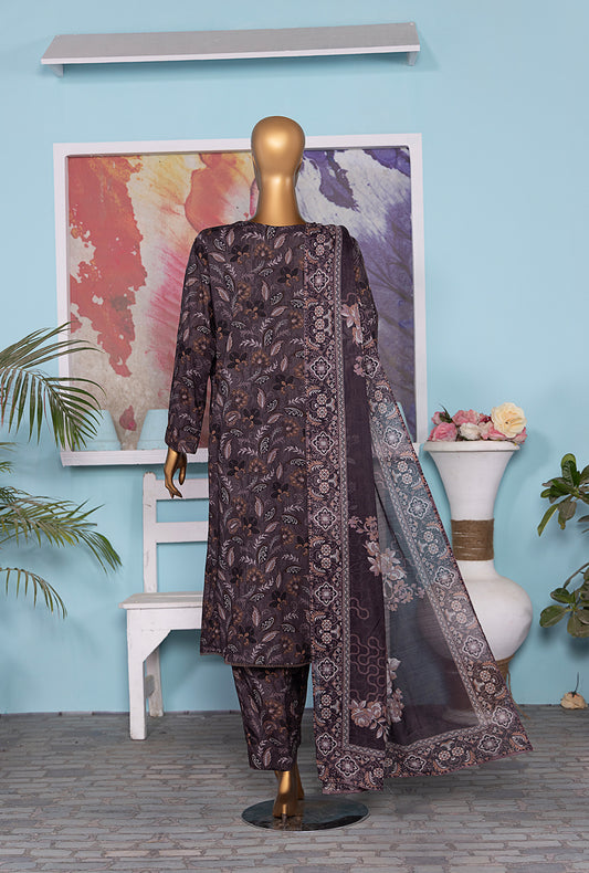 Linen Wintry by HZ Textiles Printed Linen Suit Unstitched 3 Piece LWP-1310 Vol-3 - Winter Collection
