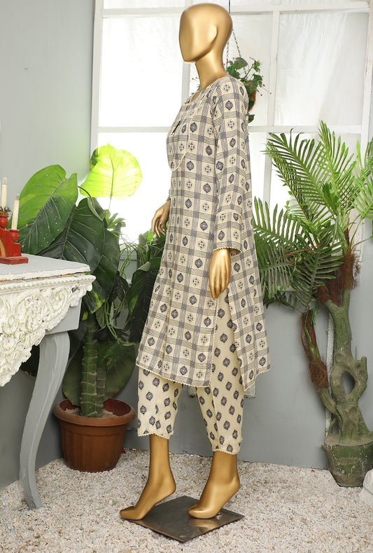 2 Piece Stitched Lawn Printed Suit