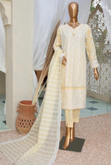 3 Piece Unstitched Cotton Printed Suit