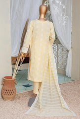 3 Piece Unstitched Cotton Printed Suit