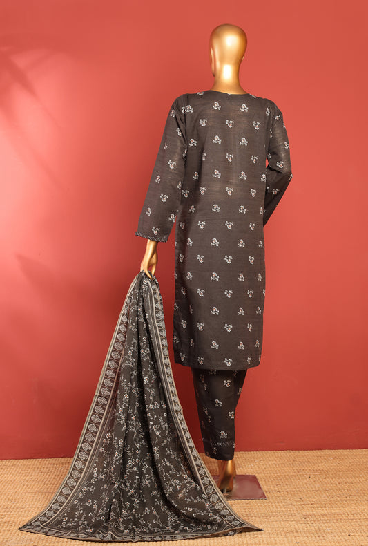3 Piece Stitched Khaddar Printed Suit