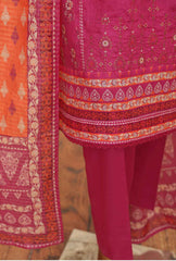 3 Piece Unstitched - Zouq Embroiderd Suit - ZEC-158