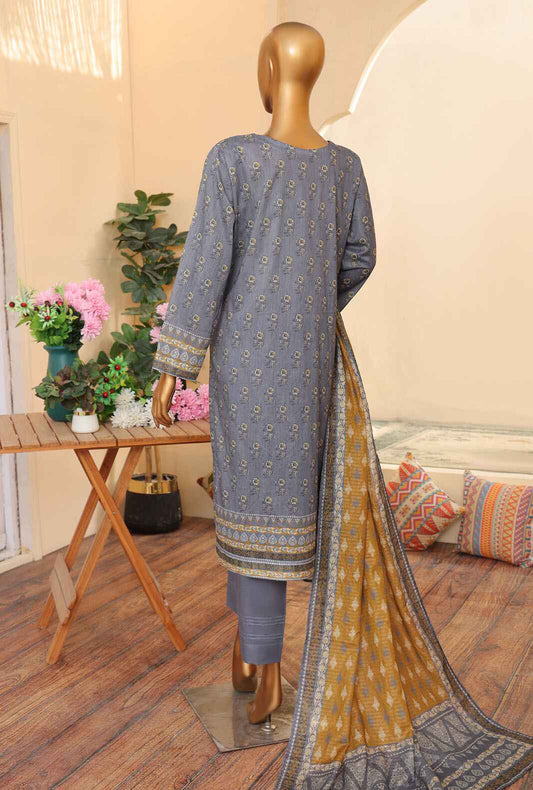 3 Piece Unstitched - Zouq Embroiderd Suit - ZEC-159